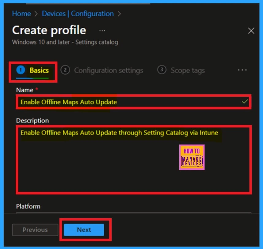 Enable Offline Maps Auto Update using Intune Setting Catalog Policye - Fig.3
