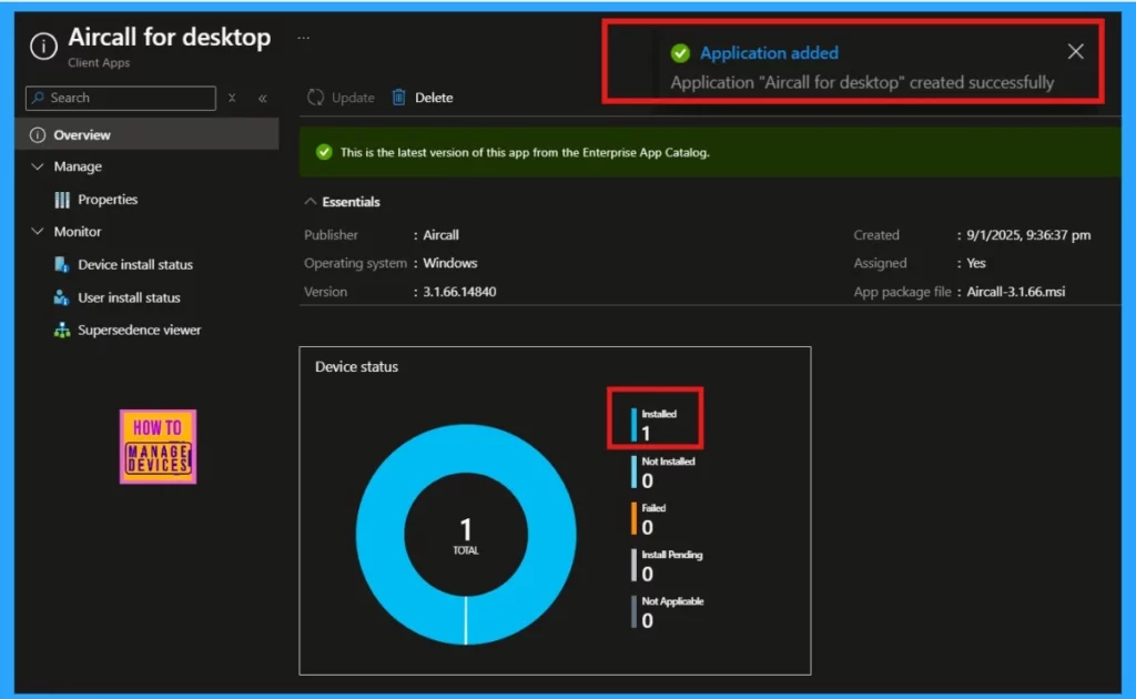 Easy way to Install Aircall for Desktop using Intune Enterprise App Catalog App 13 Easy way to Install Aircall for Desktop using Intune Enterprise App Catalog App - Fig.12