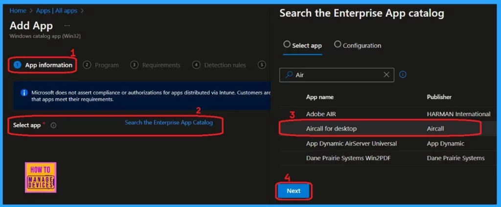 Easy way to Install Aircall for Desktop using Intune Enterprise App Catalog App 3 Easy way to Install Aircall for Desktop using Intune Enterprise App Catalog App - Fig.2