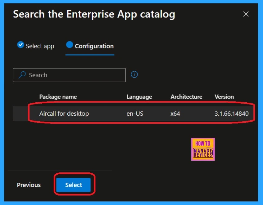 Easy way to Install Aircall for Desktop using Intune Enterprise App Catalog App 4 Easy way to Install Aircall for Desktop using Intune Enterprise App Catalog App - Fig.3