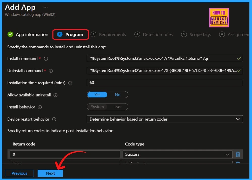 Easy way to Install Aircall for Desktop using Intune Enterprise App Catalog App 7 Easy way to Install Aircall for Desktop using Intune Enterprise App Catalog App - Fig.6