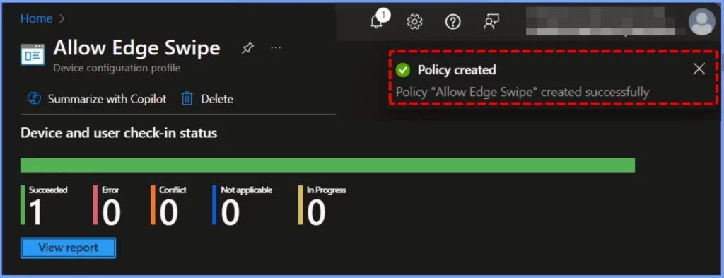 How to Allow or Block Edge Swipe Policy under Lock Down using Intune Settings Catalog - Fig.8