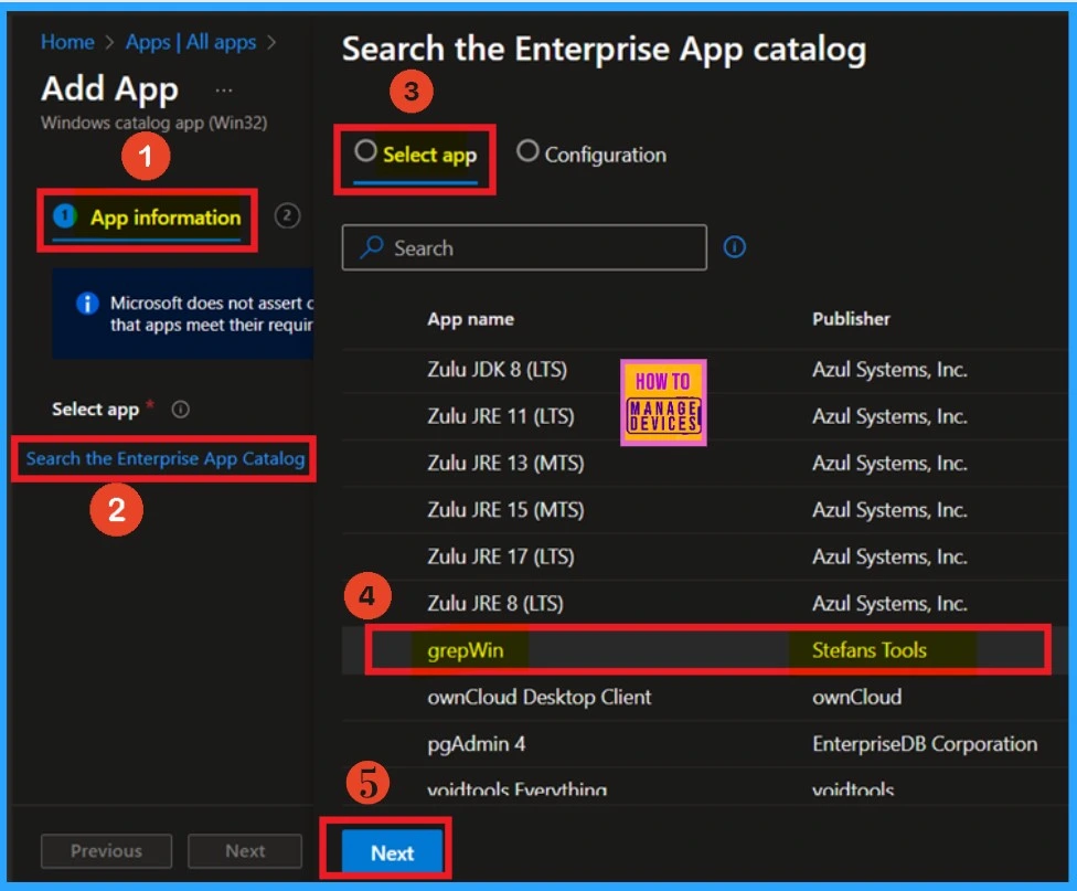 Best way to Install GrepWin through Enterprise App Catalog App using Intune 3 Best way to Install GrepWin through Enterprise App Catalog App using Intune-Fig.3