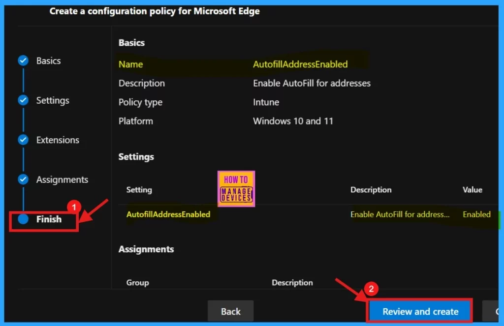 Enable Autofill for Addresses in MS Edge Browser using Microsoft 365 Admin Center Policy - Fig.10