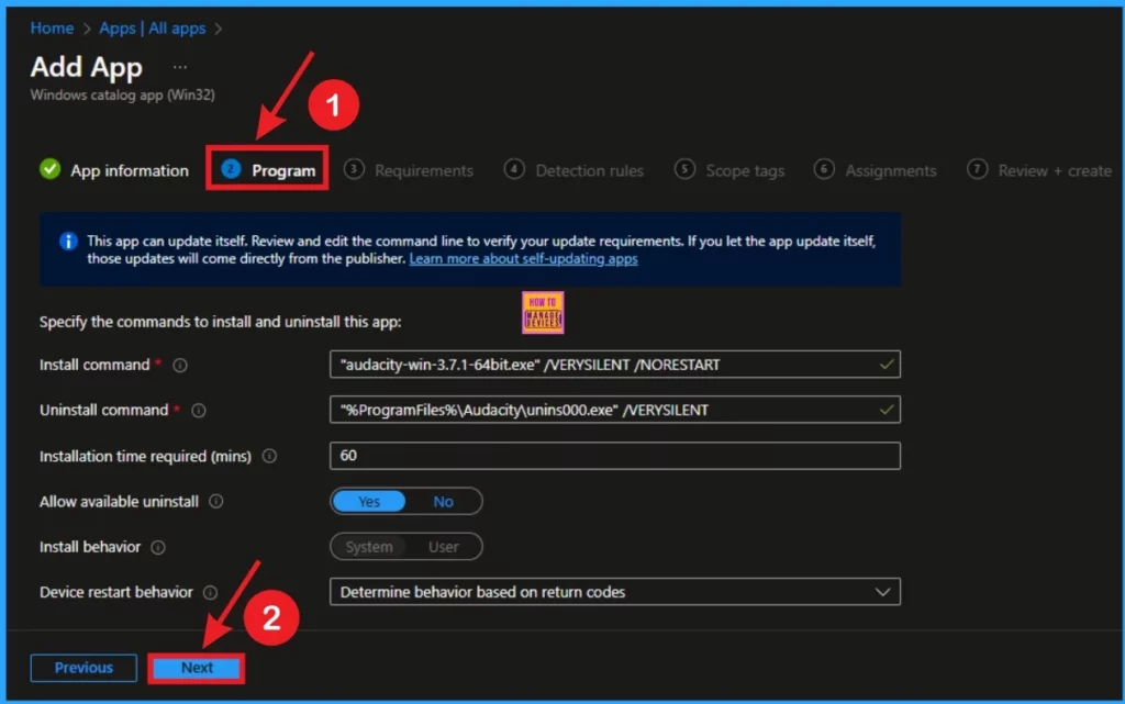 Best Way to Install Audacity App Via Intune Enterprise App Catalog App 10 Best Way to Install Audacity App Via Intune Enterprise App Catalog App - Fig.10