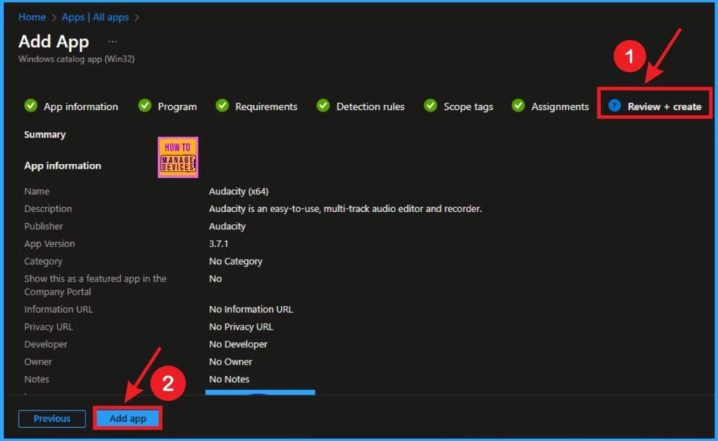 Best Way to Install Audacity App Via Intune Enterprise App Catalog App 15 Best Way to Install Audacity App Via Intune Enterprise App Catalog App - Fig.15