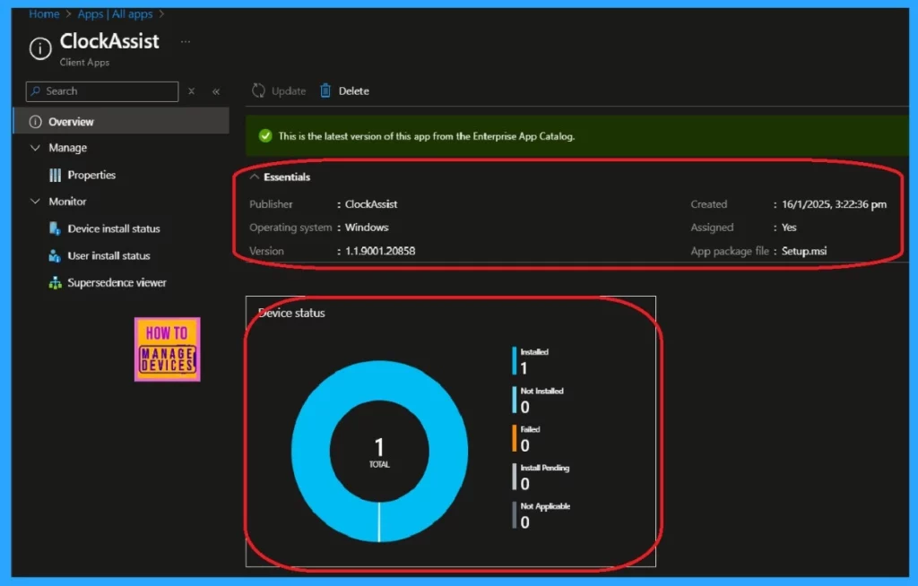 Deploy the ClockAssist App Via Enterprise App Catalog App in Intune 14 Deploy the ClockAssist App Via Enterprise App Catalog App in Intune - Fig.14