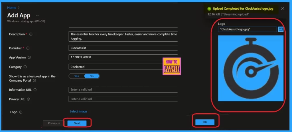 Deploy the ClockAssist App Via Enterprise App Catalog App in Intune 7 Deploy the ClockAssist App Via Enterprise App Catalog App in Intune - Fig.6