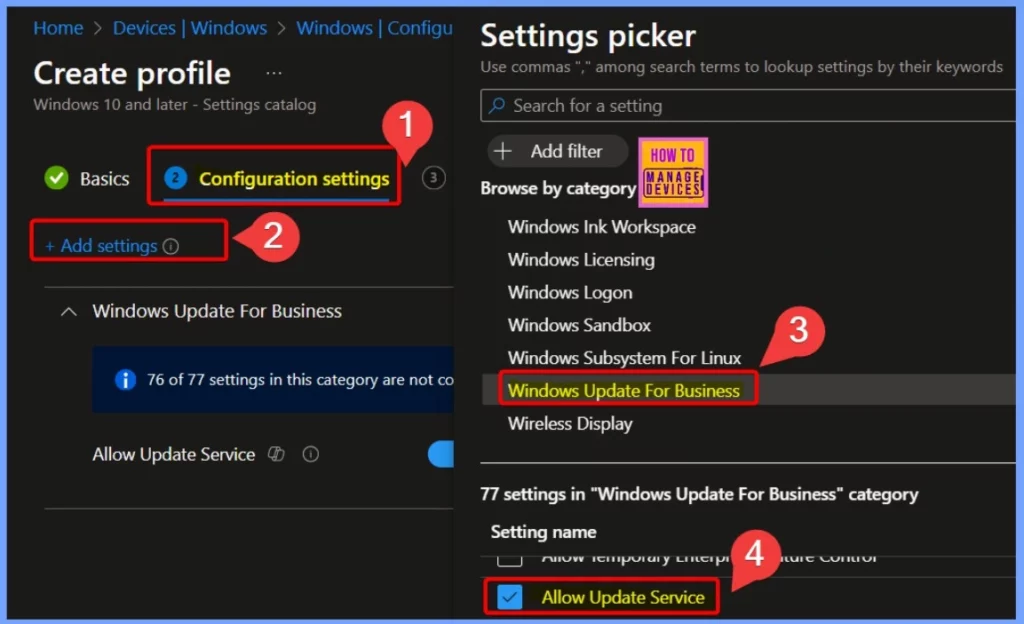 How to Control Public Update Service and Microsoft Store Access with WSUS via Intune Settings Catalog Policy 4 How to Control Public Update Service and Microsoft Store Access with WSUS via Intune Settings Catalog Policy - Fig.4