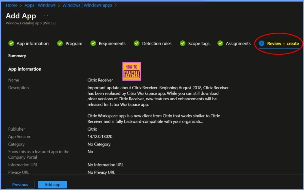 How to Deploy Citrix Receiver using Intune Enterprise App Catalog App 9 How to Deploy Citrix Receiver using Intune Enterprise App Catalog App - Fig.9