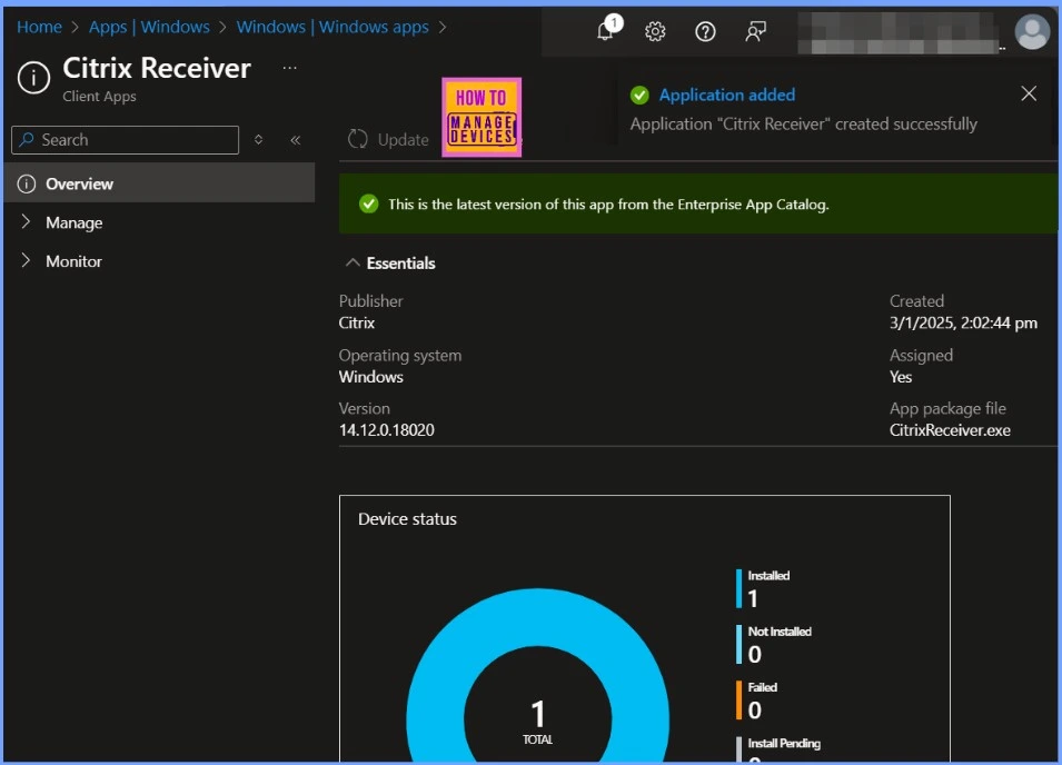 How to Deploy Citrix Receiver using Intune Enterprise App Catalog App 10 How to Deploy Citrix Receiver using Intune Enterprise App Catalog App - Fig.10