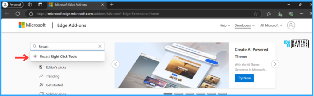 Easy Guide to Install Recast Right Click Tools Browser Extension for Microsoft Intune 2 Easy Guide to Install Recast Right Click Tools Browser Extension for Microsoft Intune. Fig. 2