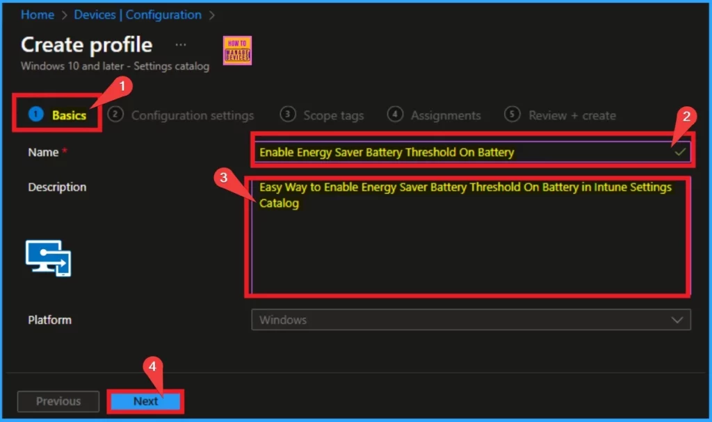 Easy way to Enable Energy Saver Battery Threshold On Battery in Intune Settings Catalog 4 Easy way to Enable Energy Saver Battery Threshold On Battery in Intune Settings Catalog - Fig.4