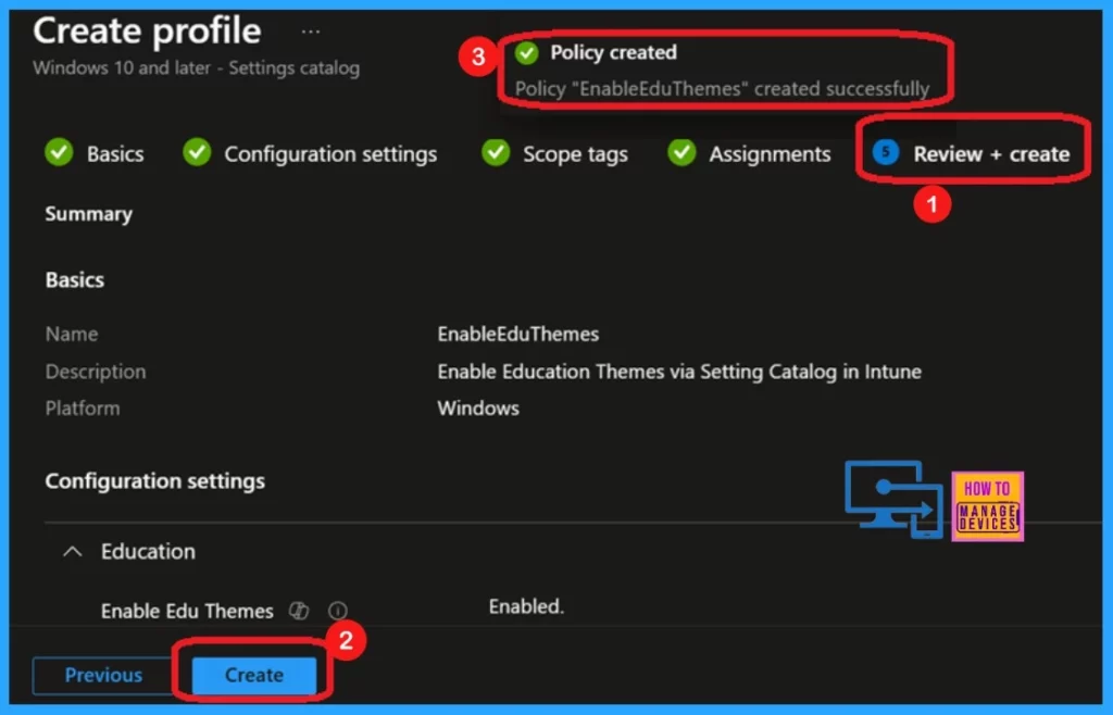Easy way to Enable Education Themes via Setting Catalog in Intune - Fig.8
