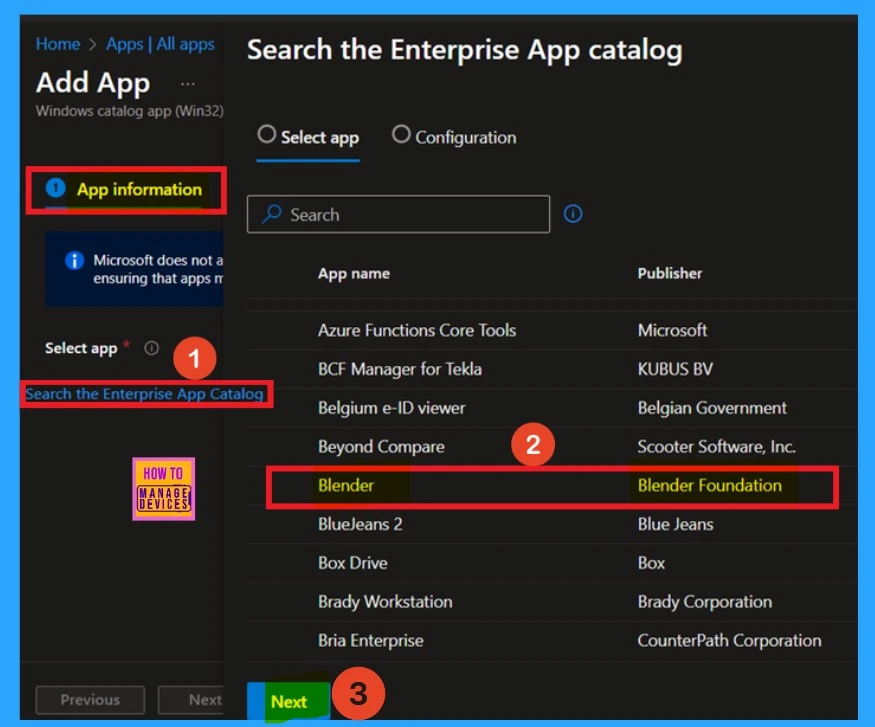 Deploy Blender Application using Intune App Model 3 Deploy Blender Application using Intune App Model-Fig.2