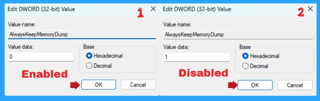 Enable Disable Auto Deletion of Memory Dumps on Low Disk Space in Windows 11 12 Enable Disable Auto Deletion of Memory Dumps on Low Disk Space in Windows 11 - Fig. 11