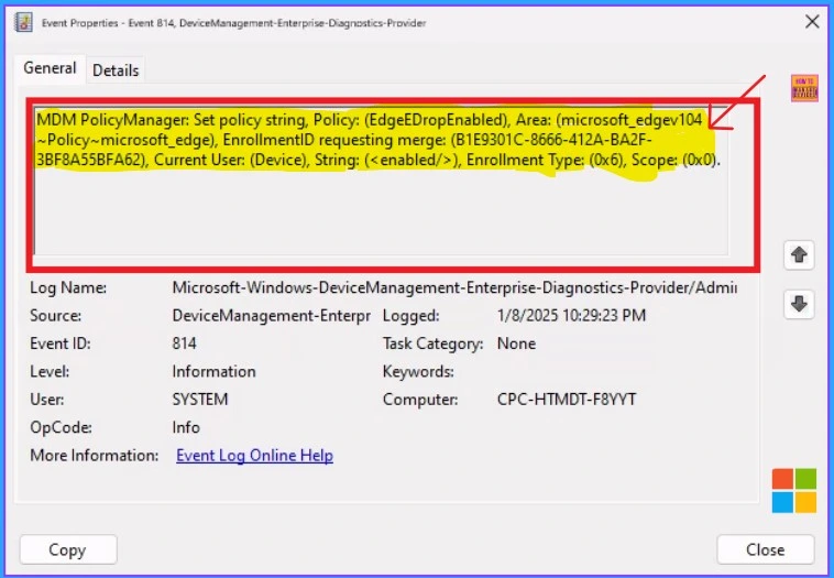 Enable Drop Feature in Edge Browser Using Microsoft 365 Admin Center Configuration Policy - Fig.11