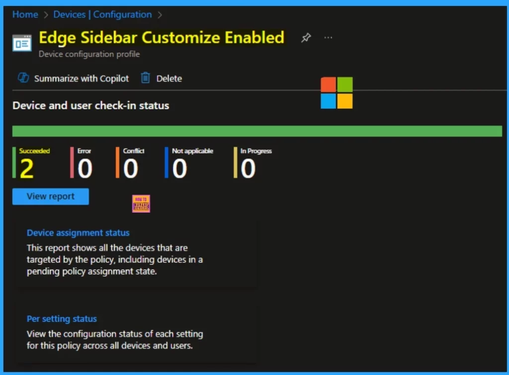 Enable Edge Browser Sidebar Customize Policy using M365 Admin Center 11 Enable Edge Browser Sidebar Customize Policy using M365 Admin Center - Fig.11