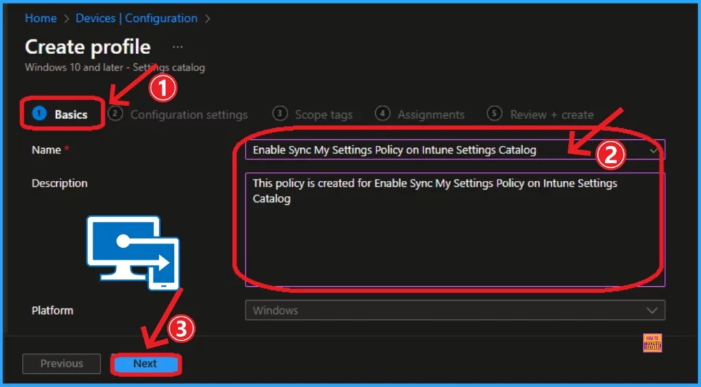 Enable Sync My Settings Policy on Intune Settings Catalog 4 Enable Sync My Settings Policy on Intune Settings Catalog - Fig.4