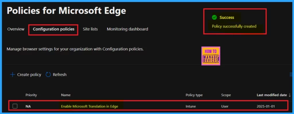 Enable Microsoft Translation in Edge Browser via Microsoft 365 Admin Center Policy for Windows and macOS - Fig.8