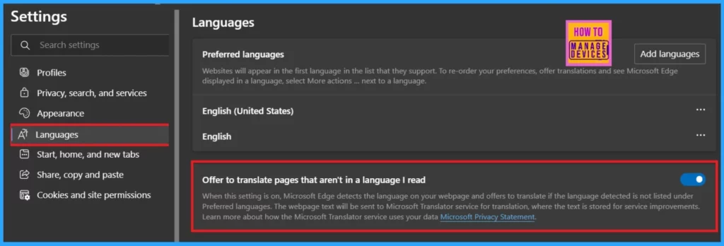 Enable Microsoft Translation in Edge Browser via Microsoft 365 Admin Center Policy for Windows and macOS - Fig.9