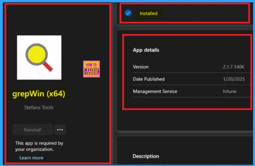 Best way to Install GrepWin through Enterprise App Catalog App using Intune 13 Best way to Install GrepWin through Enterprise App Catalog App using Intune-Fig-13
