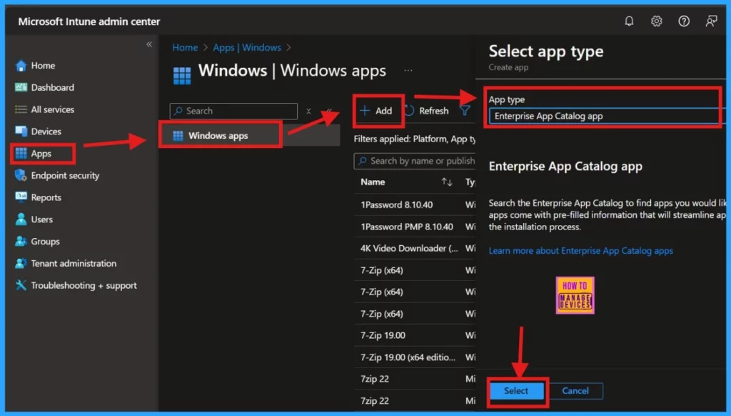 Easy Method to Install Allway Sync App through Intune Enterprise App Catalog App - Fig.1