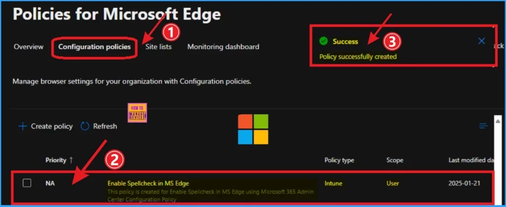 Enable Spellcheck in MS Edge Browser using M365 Admin Center Configuration Policy 11 Enable Spellcheck in MS Edge Browser using M365 Admin Center Configuration Policy - Fig.11