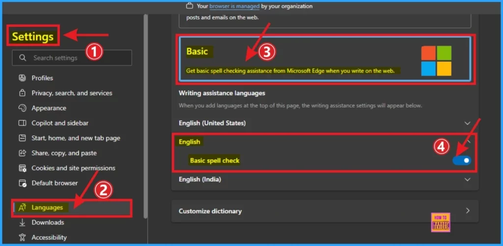 Enable Spellcheck in MS Edge Browser using M365 Admin Center Configuration Policy 14 Enable Spellcheck in MS Edge Browser using M365 Admin Center Configuration Policy - Fig.14