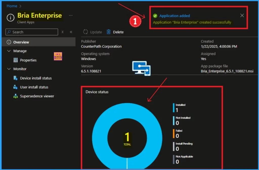 How to Install Bria Enterprise App through Intune Enterprise App Catalog App - Fig.12