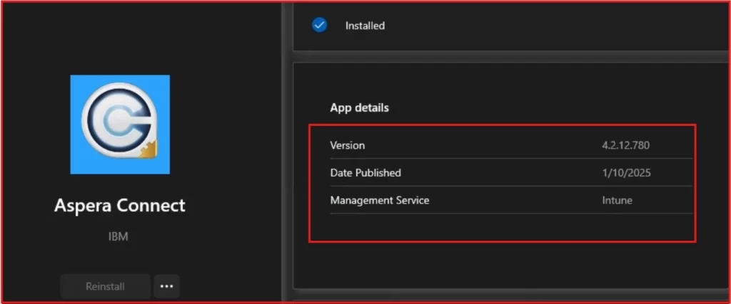 How to Install IBM Aspera Connect using Intune Enterprise App Catalog App 15 How to Install IBM Aspera Connect using Intune Enterprise App Catalog App - Fig.13