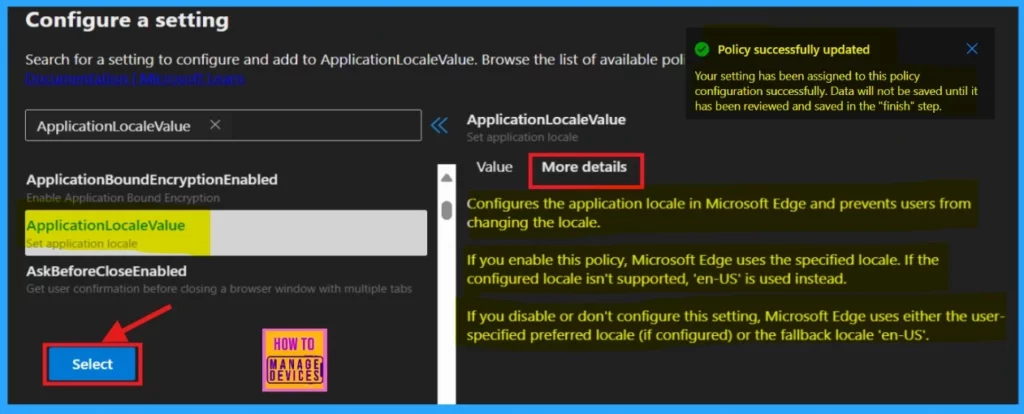 Enable Disable Application Locale Value Policy in Microsoft Edge Browser using M365 Admin Center 6 Enable Disable Application Locale Value Policy in Microsoft Edge Browser using M365 Admin Center - Fig.5
