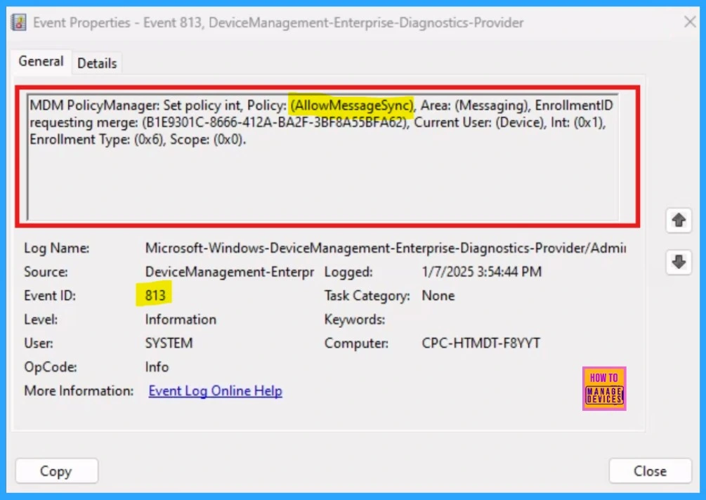Enable or Disable Message Sync using Intune Settings Catalog Policy - Fig.13