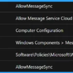 Allow Message Sync via Settings Catalog in Intune