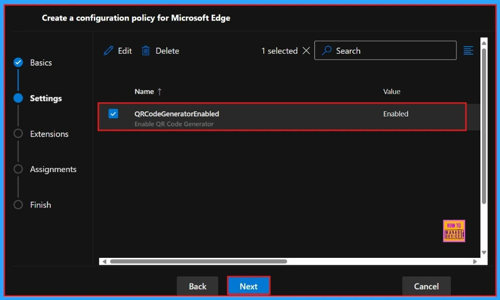 Enable or Disable QR Code Generator in MS Edge Browser using M365 Admin Center to Enhance User Experience - Fig.5