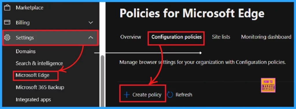 Enable Split Screen Feature in Microsoft Edge using the Microsoft 365 Admin Center Policy 1 Enable Split Screen Feature in Microsoft Edge using the Microsoft 365 Admin Center Policy - Fig.1
