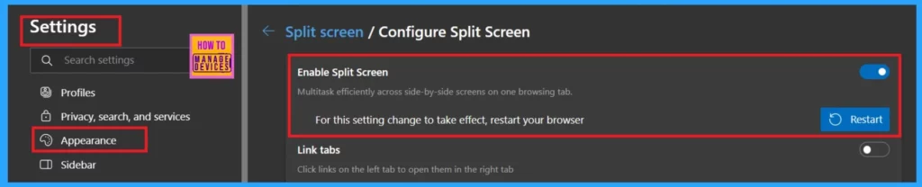 Enable Split Screen Feature in Microsoft Edge using the Microsoft 365 Admin Center Policy 11 Enable Split Screen Feature in Microsoft Edge using the Microsoft 365 Admin Center Policy - Fig.11