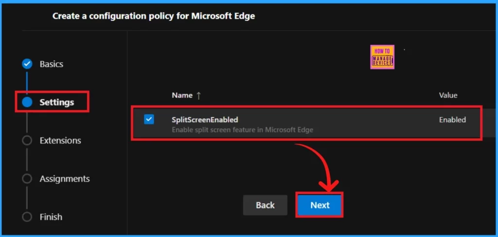 Enable Split Screen Feature in Microsoft Edge using the Microsoft 365 Admin Center Policy 5 Enable Split Screen Feature in Microsoft Edge using the Microsoft 365 Admin Center Policy - Fig.5
