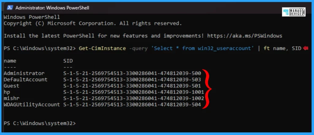8 Ways to Know Security Identifier SID of User in Windows 11 - 10