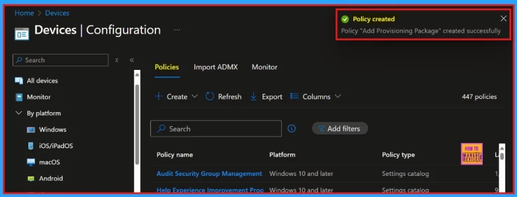 How to Enable Add Provisioning Package using Intune Settings Catalog Policy - Fig.9