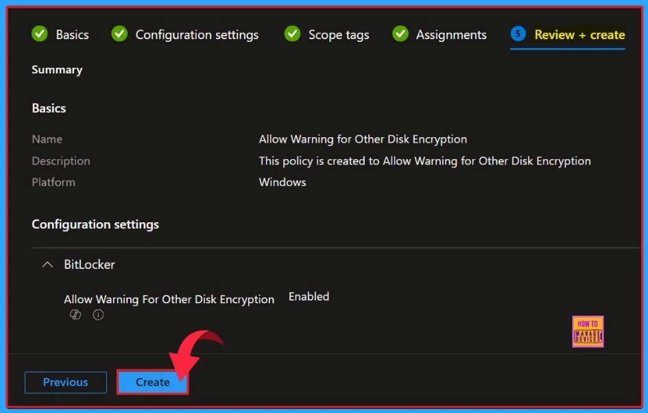 How to Establish the Allow Warning for Other Disk Encryption through Intune Setting Catalog 9 How to Establish the Allow Warning for Other Disk Encryption through Intune Setting Catalog - Fig.8