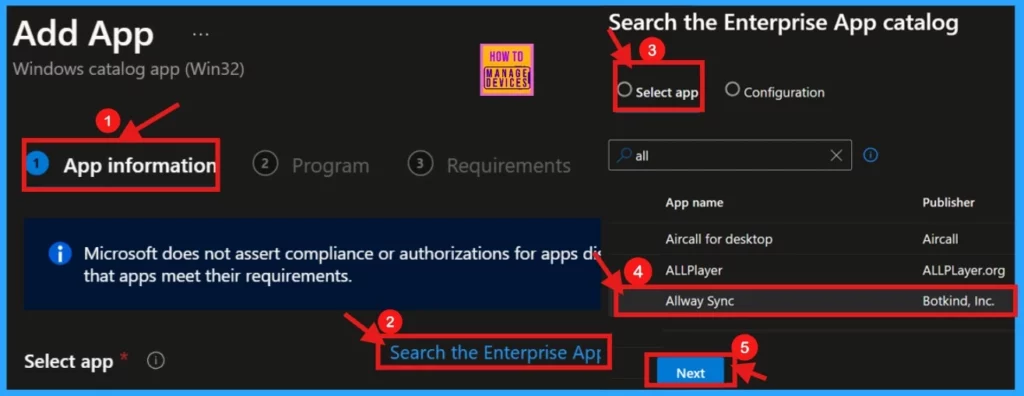Easy Method to Install Allway Sync App through Intune Enterprise App Catalog App - Fig.2