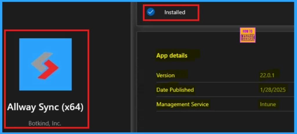 Easy Method to Install Allway Sync App through Intune Enterprise App Catalog App - Fig.10