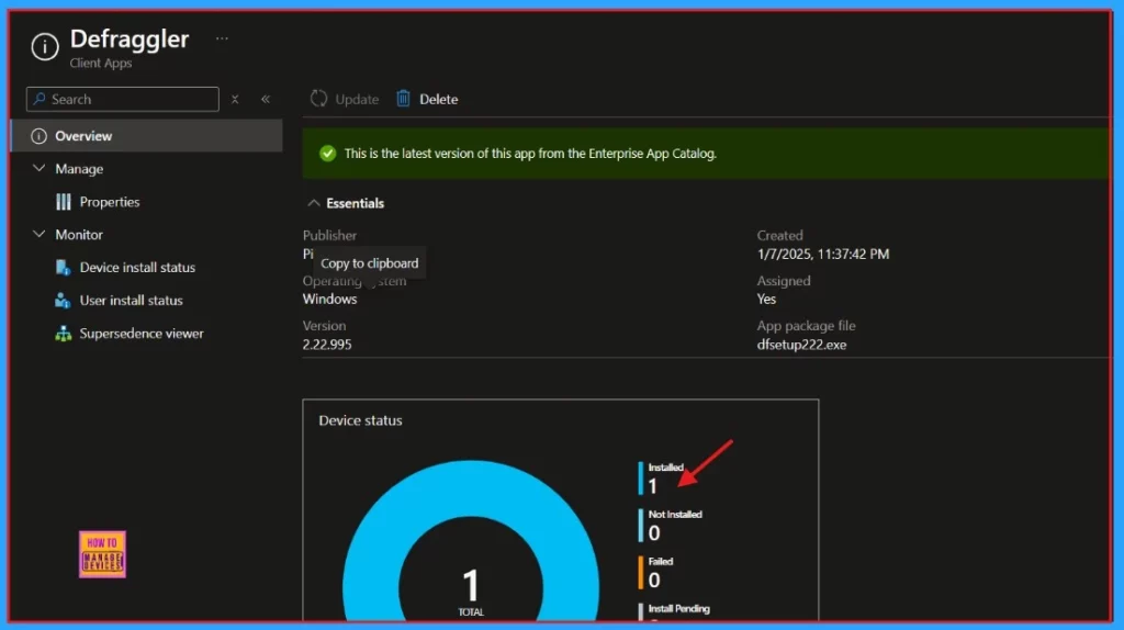Deploying Defraggler App Through the Enterprise App Catalog App in Intune 13 Deploying Defraggler App Through the Enterprise App Catalog App in Intune - Fig.12