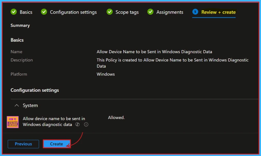 How to Deploy Allow Device Name to be Sent in Windows Diagnostic Data in Intune Via Setting Catalog 11 How to Deploy Allow Device Name to be Sent in Windows Diagnostic Data in Intune Via Setting Catalog - Fig.10
