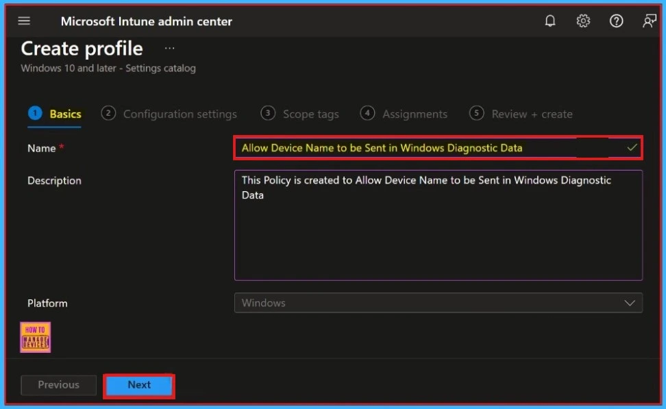 How to Deploy Allow Device Name to be Sent in Windows Diagnostic Data in Intune Via Setting Catalog 3 How to Deploy Allow Device Name to be Sent in Windows Diagnostic Data in Intune Via Setting Catalog - Fig.2