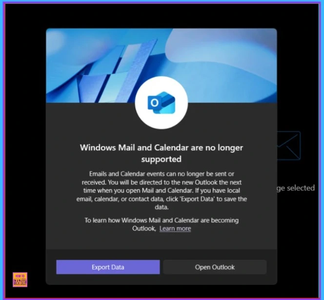 End Support of Windows Mail Calendar and Peoples App on Windows 11-Fig.3
