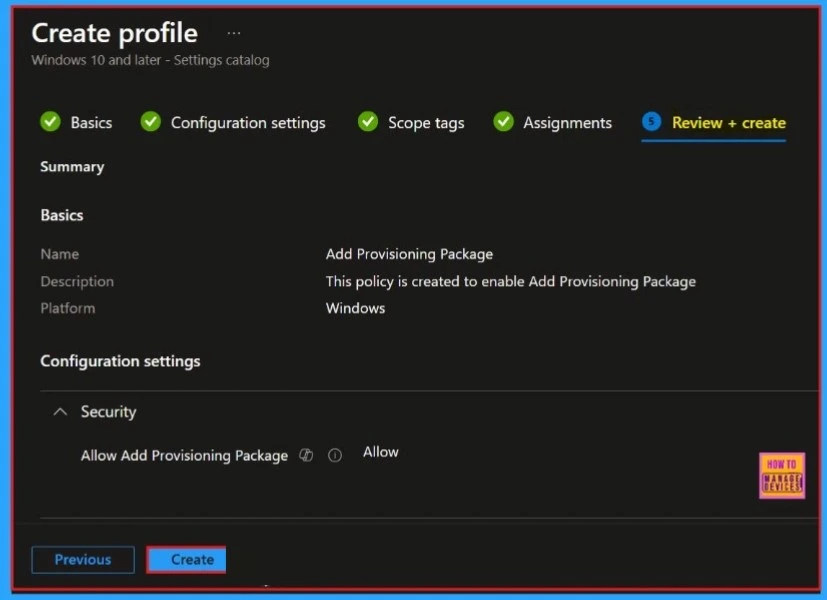How to Enable Add Provisioning Package using Intune Settings Catalog Policy - Fig.8