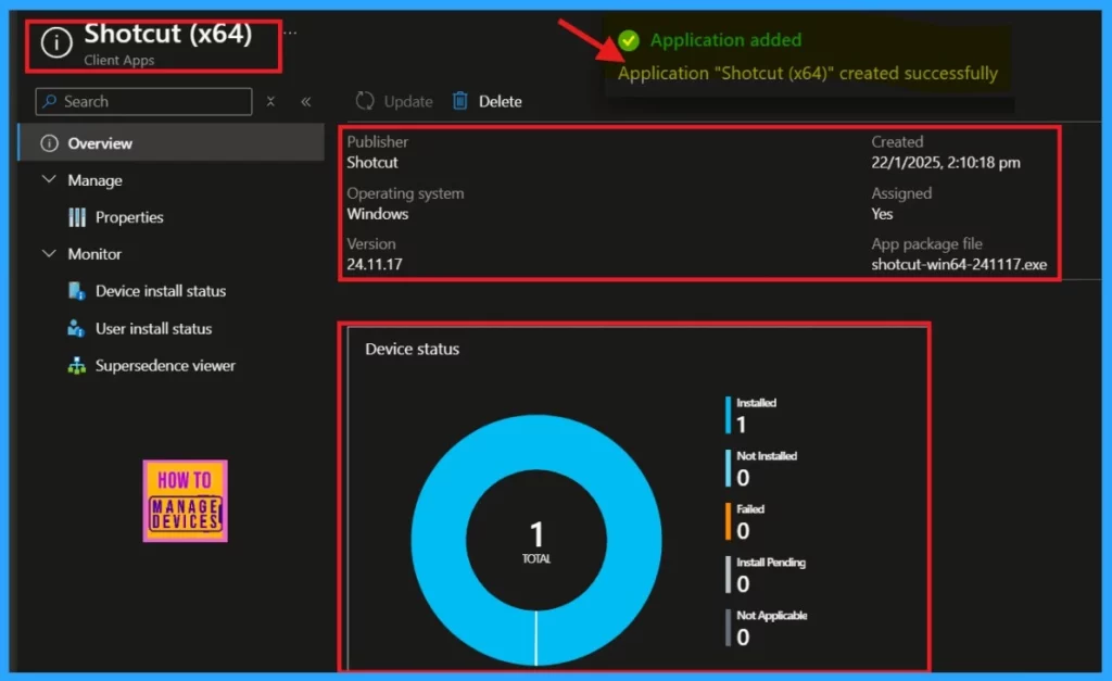 Best way to Install Shotcut Application using Intune Enterprise App Catalog App 11 Best way to Install Shotcut Application using Intune Enterprise App Catalog App - Fig.10