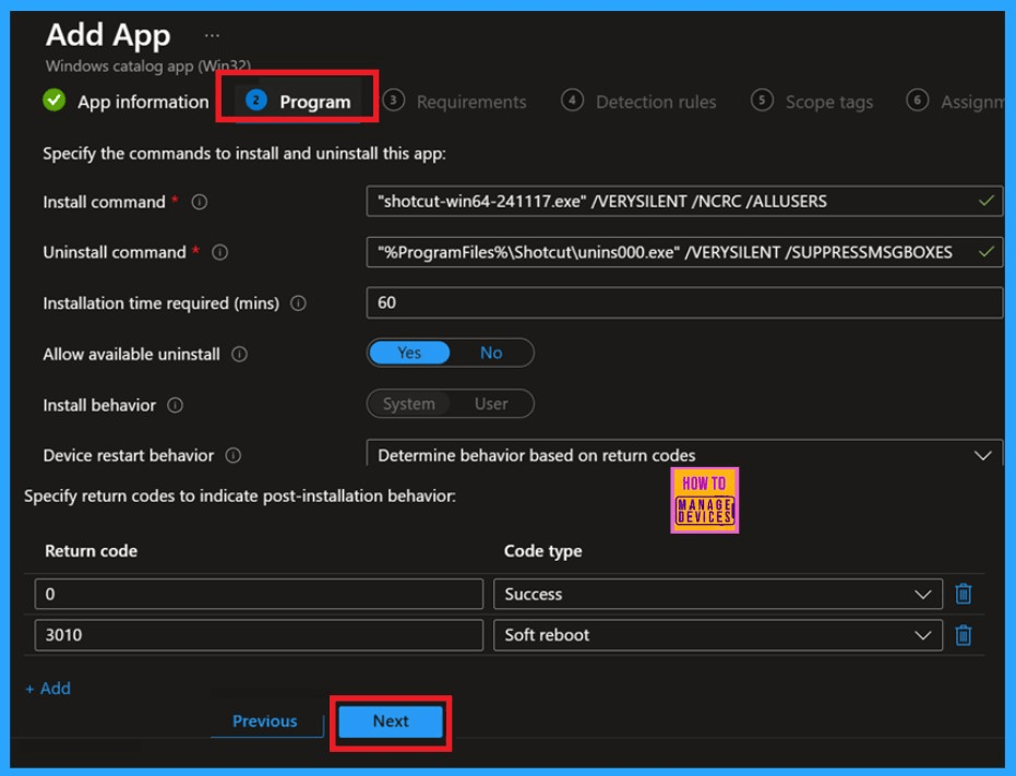 Best way to Install Shotcut Application using Intune Enterprise App Catalog App 5 Best way to Install Shotcut Application using Intune Enterprise App Catalog App - Fig.4